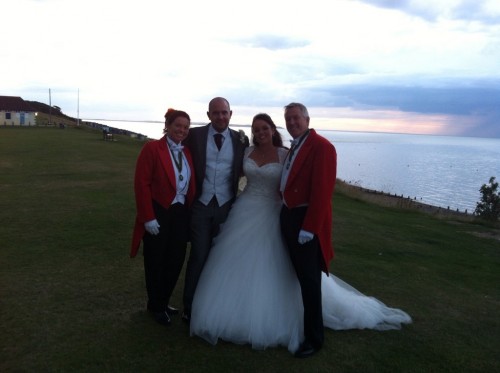 We thoroughly enjoyed being toastmasters for Amy &amp; Steve on the 22nd August 2014 at Whitstable Castle &amp; the Marine Hotel