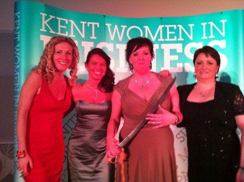 Hilary Steel opened the Kent Women in Business awards 2014 by sabraging a bottle of champagne